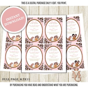 Cheetah Book Request! Leopard Baby Shower! Books for Baby! Girl Baby Shower!
