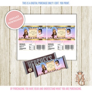 Gladiator or Goddess Gender Reveal Candy Bar Wrapper Template! Toga Gender Reveal! Greek Gender Reveal! Instant Download!
