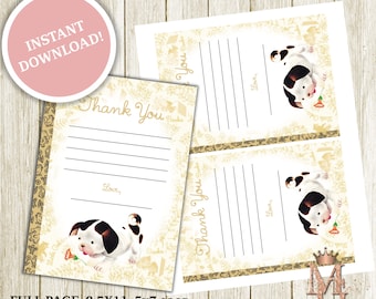 Golden Book Baby Shower Thank You Card (PDF)