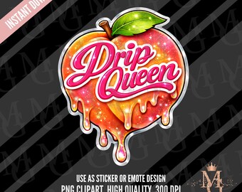 Peach Clipart, PNG, Peach Sticker Design. Emote. Transparent Background (Digital Download)