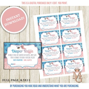 Reels or Heels Gender Reveal Diaper Raffle (PDF Download)