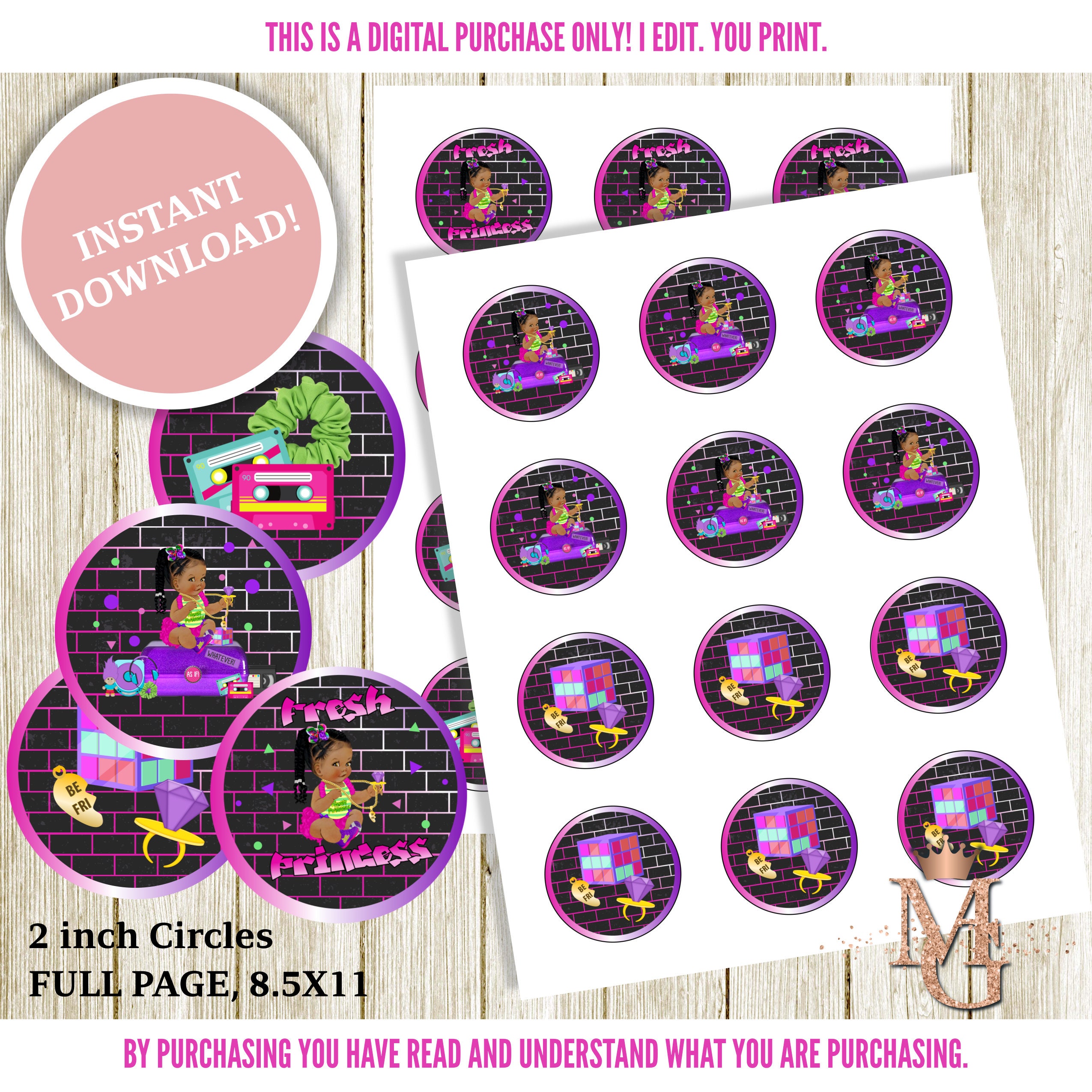 Instant Download Spice Girls Cupcake Toppers 90s 2000s Birthday Cake  Toppers Girl Band Y2k Party Spice World PRINTABLE 
