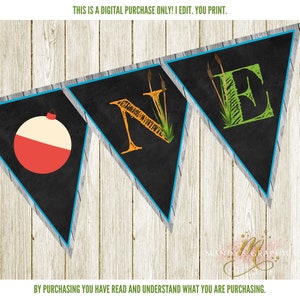 First Birthday, Gone Fishing Printable Banner! Highchair Banner!