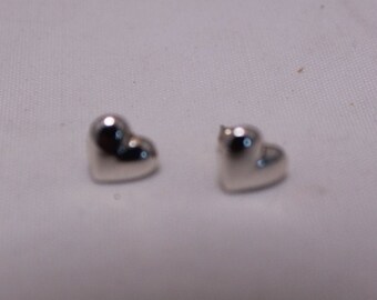 Sterling silver heart post earrings