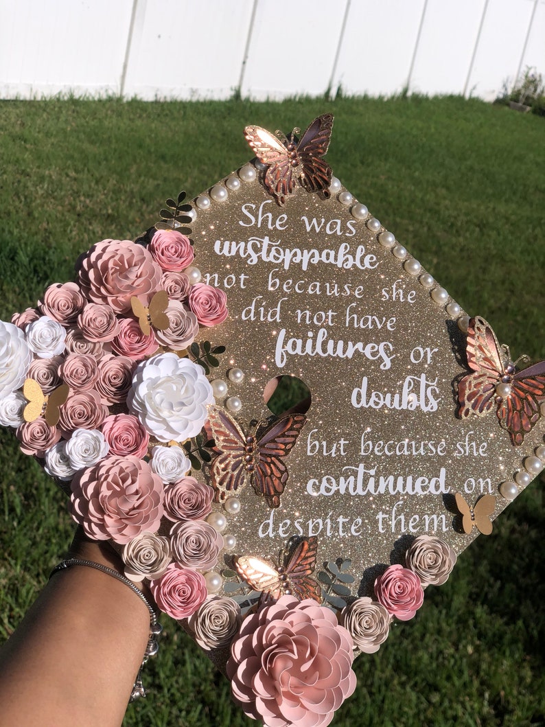 Graduation Cap Topper Graduation Cap Paper Flowers and Etsy