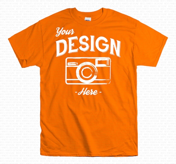 Gildan 5000 S Orange Mockup Heavy Cotton S Orange Tshirt Etsy