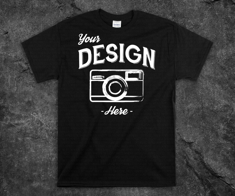 Mens T Shirt Mockup Bundle With Stone Background Gildan Etsy