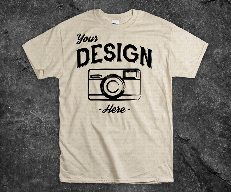 Mens T Shirt Mockup Bundle With Stone Background Gildan Etsy