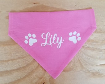 pink bandana dog collar