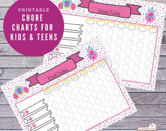 Royal Princess Chore Chart - Chore Chart Printable for Kids