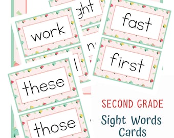 Second Grade Sight Word Flashcards