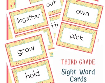 Third Grade Sight Word Flashcards