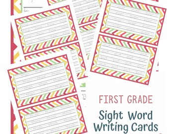 First Grade Sight Words Writing Cards