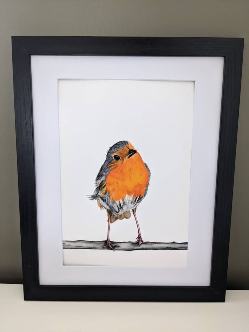 Robin art A4 print Robin Redbreast Robin art Robin | Etsy