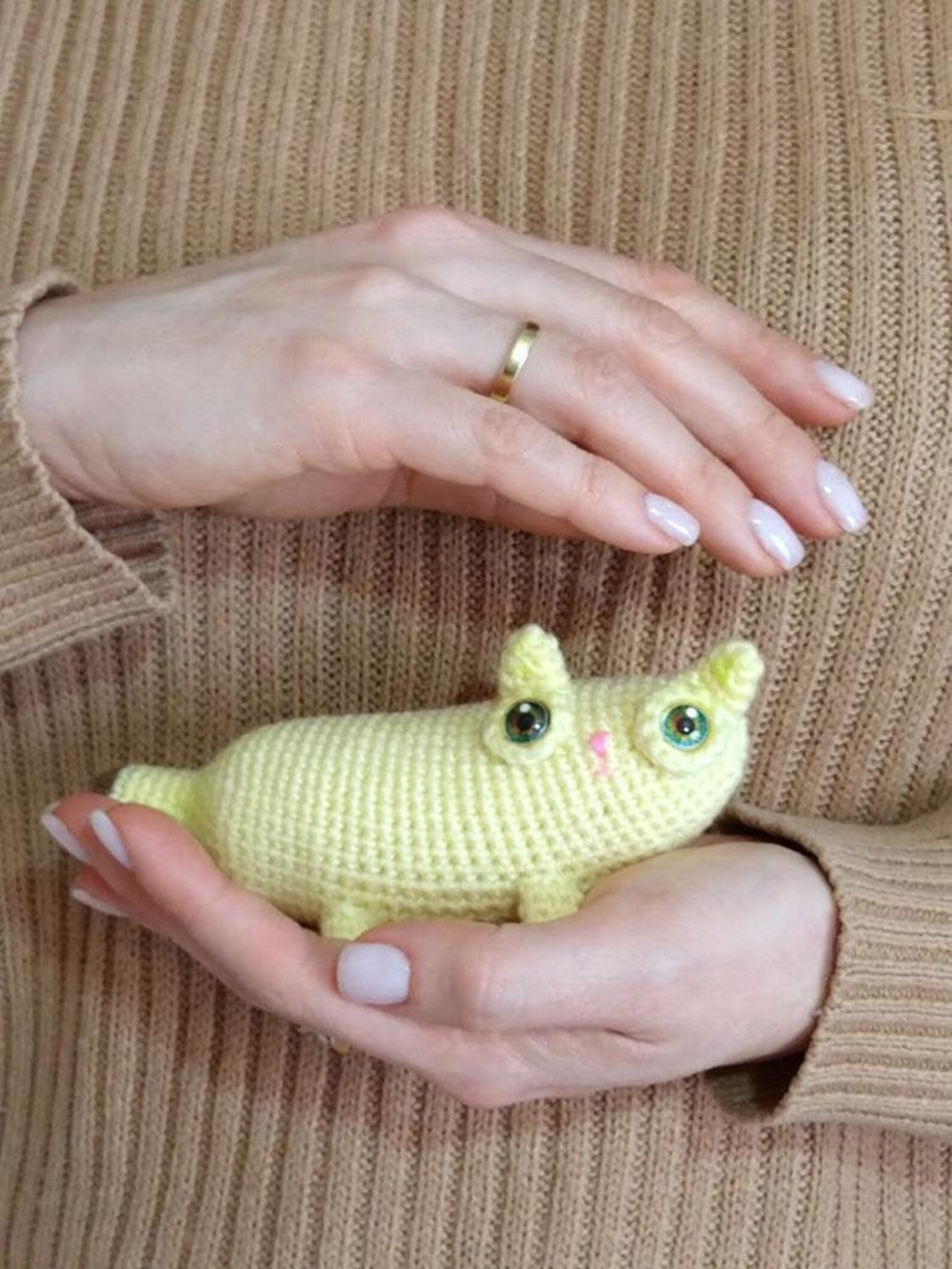 Banana cat original toy unusual animal handmade soft toy Etsy