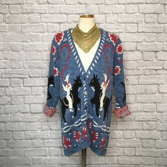 Vintage 90’s Rodeo Western Wear Oversized Sweater