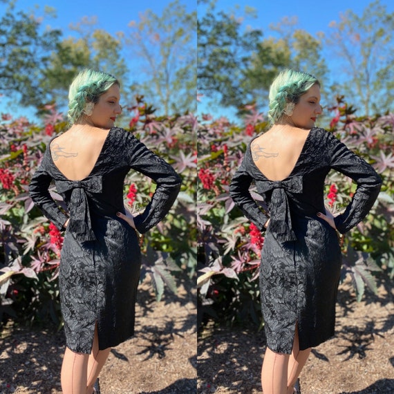 Vintage Suzy Perette Little Black Cocktail Dress/1