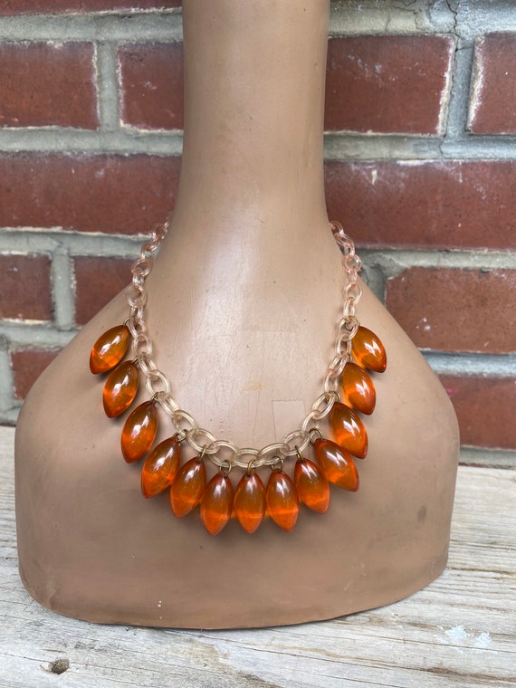 Vintage 1940’s Bakelite and Celluloid Chain Neckla