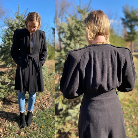 Vintage 1940’s Black Princess Coat