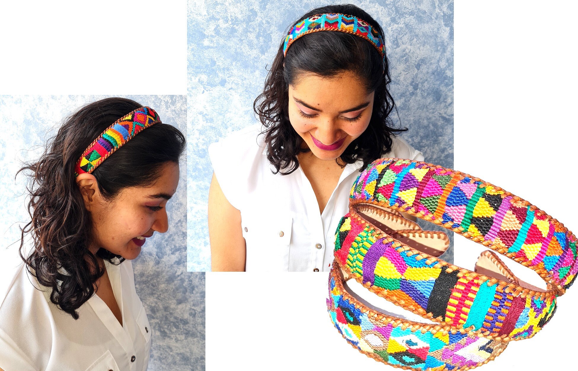 Guatemalan Authentic Braided Leather Hairband Headband Hair - Etsy