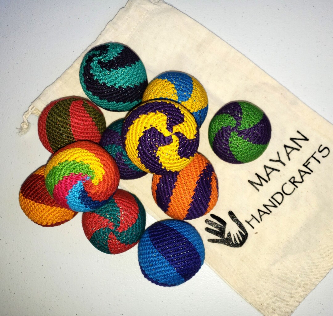 Crocheted Cotton Hacky Sacks Juggling Balls Guatemala Etsy