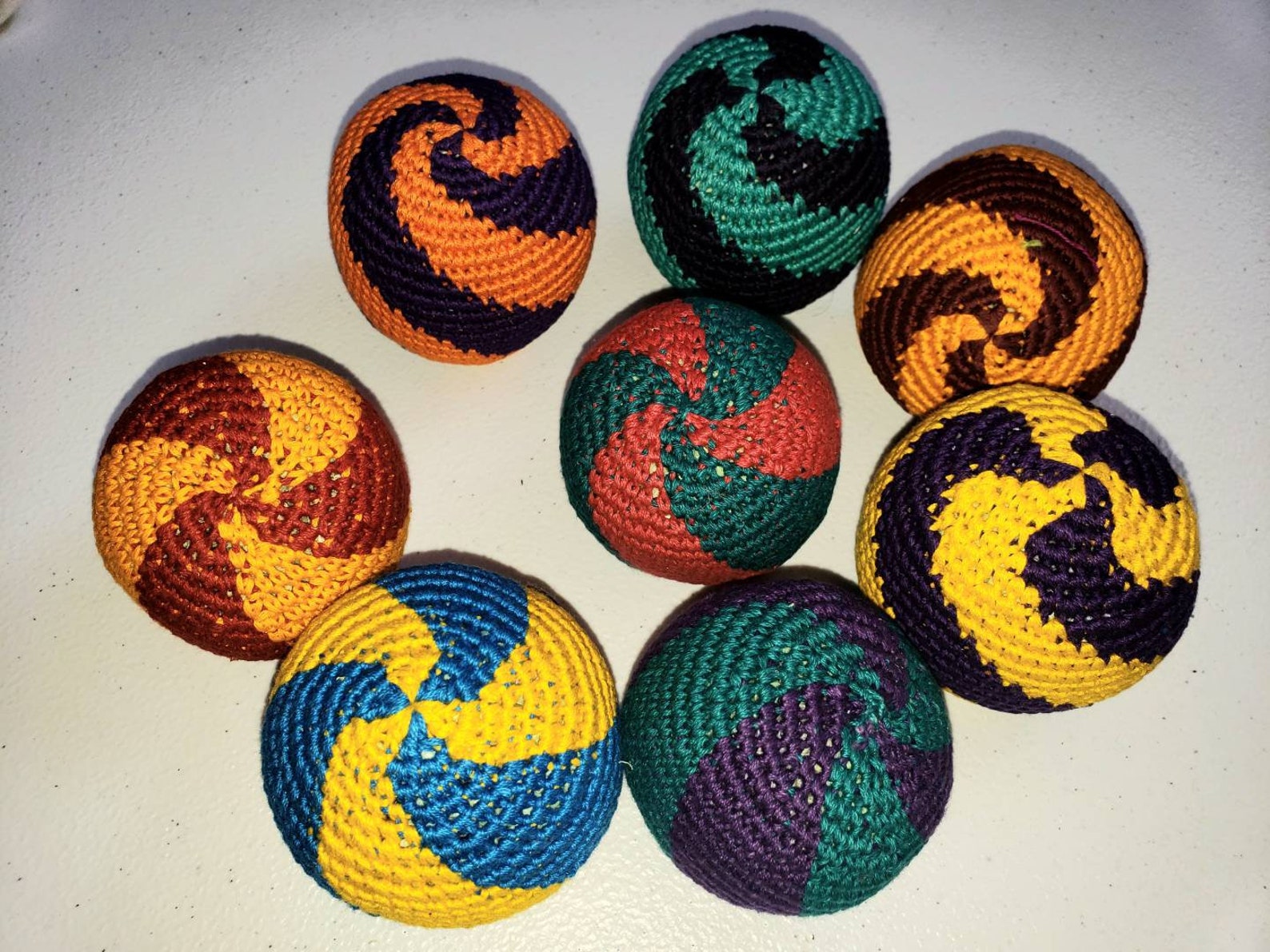 Crocheted Cotton Hacky Sacks Juggling Balls Guatemala Etsy
