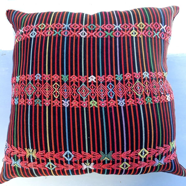 Lot of 1, 2 or 4 Mayan cotton Aguacatan pillow case cushion cover customizable size 14x14, 16x16, 18x18, 20x20, 24x24, 10x20, 12x24,..