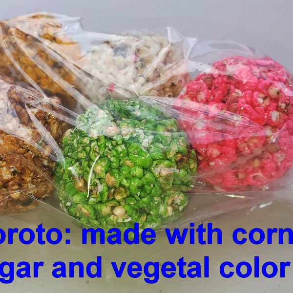 DULCES TÍPICOS De GUATEMALA Alboroto Snacks - Sugar And Corn Vegetal Color Snacks Five Pieces