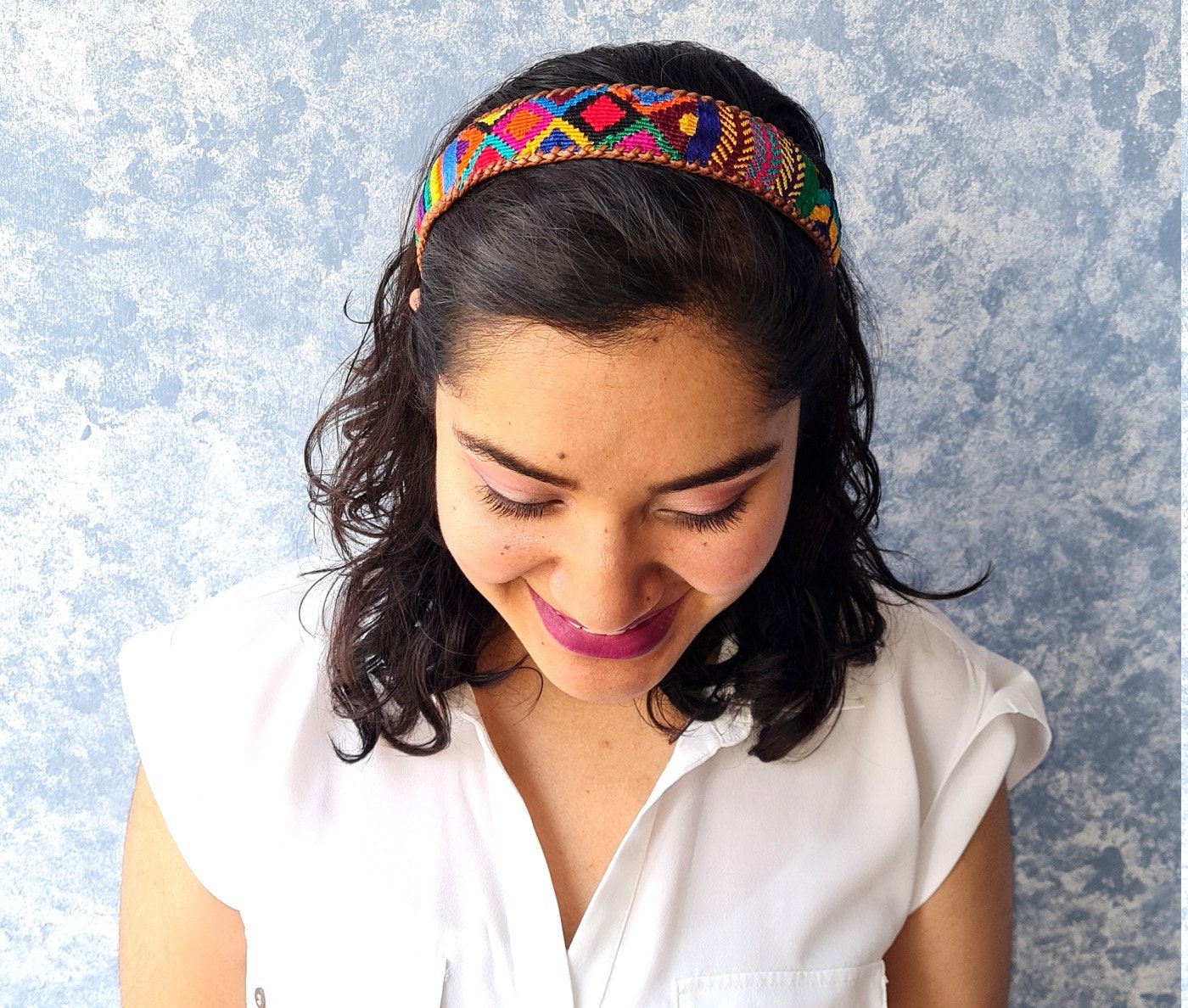 Guatemalan Authentic Braided Leather Hairband Headband Hair - Etsy
