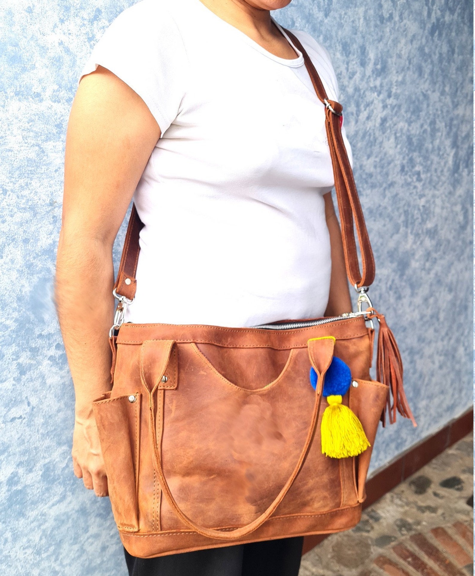 Convertible Backpack Crossbody Day Bag Diaper Genuine Leather Etsy