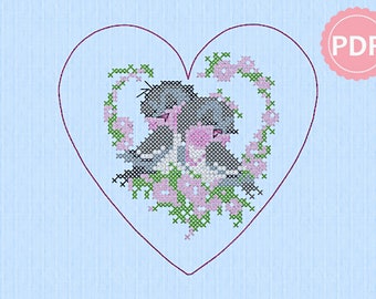 優しい手の中の鳥 - 心の中の自由 - RTO作。クロスステッチキット