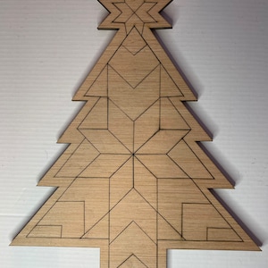 Wood Barn Quilt Christmas Tree Blank | DIY Craft