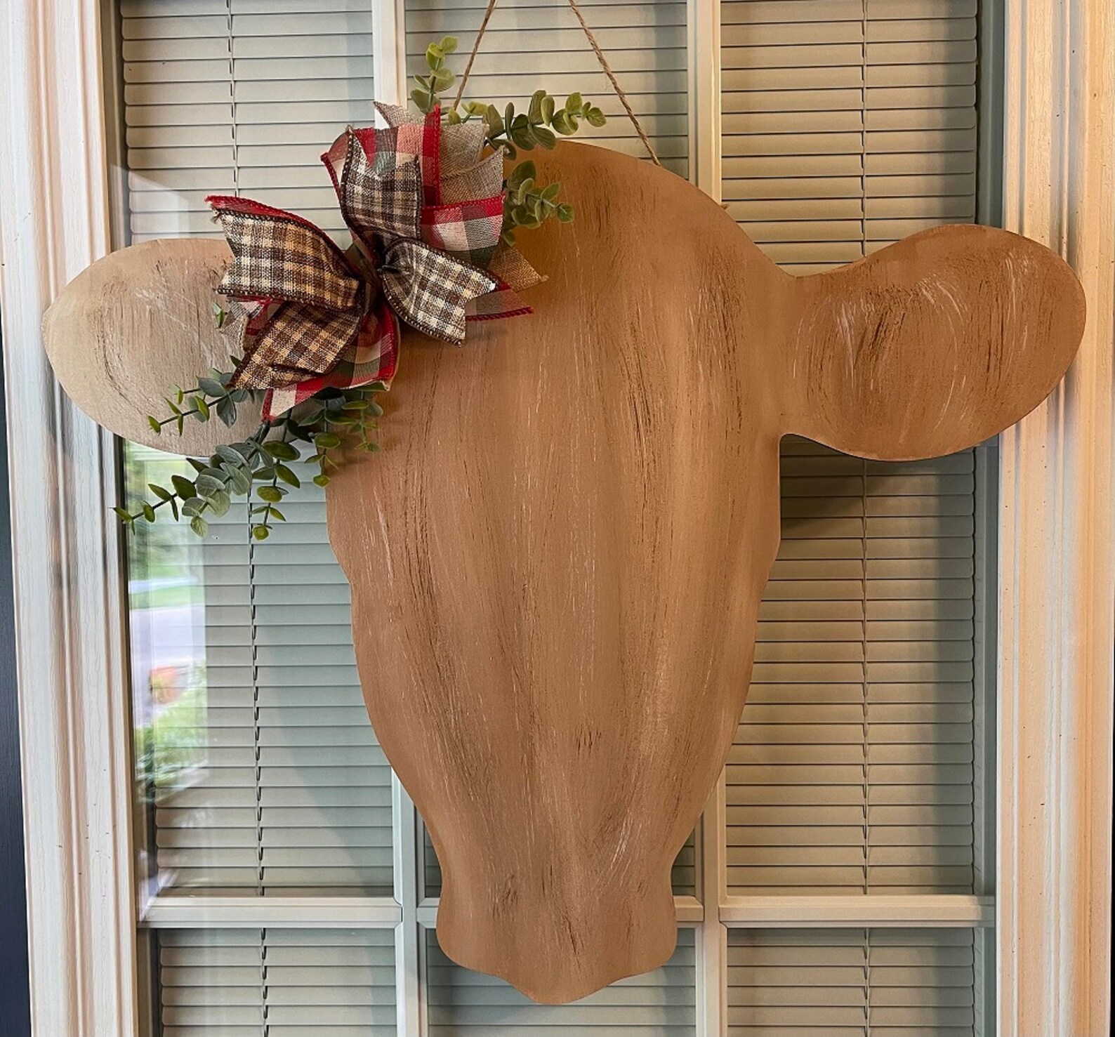 Cow Head Door Hanger Rustic Cow Door Hanger Farmhouse Etsy