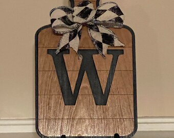 Decorative Cutting Board - Monogram Initial Cutting Board - Kitchen Decor