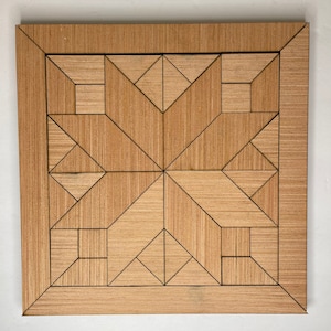 Pinwheel Star Wood Barn Quilt Block Blank | Quilt Block Kit | Wood Barn Quilt | Craft Supply | Paint Kit | Porch Decor | Home Decor