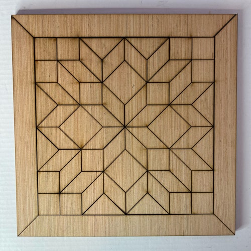 Kaleidoscope Design Wood Barn Quilt Block Kit DIY Quilt Sign Etsy