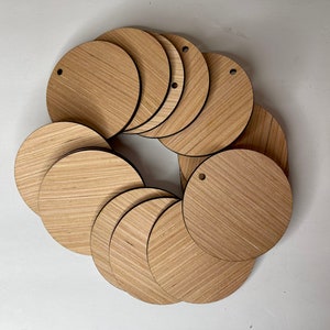 30 Pack 4 Inch Wood Circles Christmas Ornaments SANDED| Wooden Tag Craft Circles | DIY Craft Supplies | Wood Circles