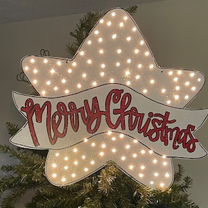 Star Lighted Christmas Tree Topper | Christmas Star | Christmas Tree Star | Christmas Tree Decor | Merry Christmas Decor