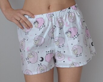 cotton night shorts for ladies