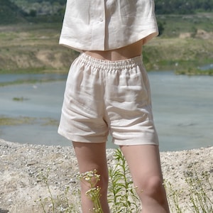 100% Linen Shorts for Women, Summer Shorts, Womens Linen Shorts
