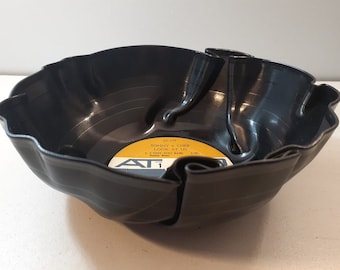 Sonny and Cher Vinyl Record bowl handmade from original Sonny and Cher record fun unique music décor gift great for snacks music gift