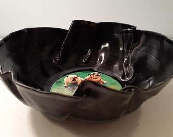 Captain & Tennille Greatest Hits Vinyl Record bowl hand made from original Captain and Tennille record fun unique music décor gift idea