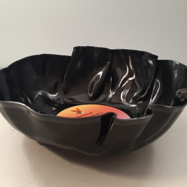 Mickey Gilley  vinyl record bowl hand made from original Mickey Gilley record fun unique music décor great gift for any music lover