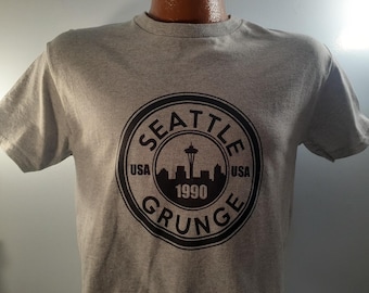 Seattle Grundge T Shirt, adult unisex sizes Small through Extra Large, music lover gift