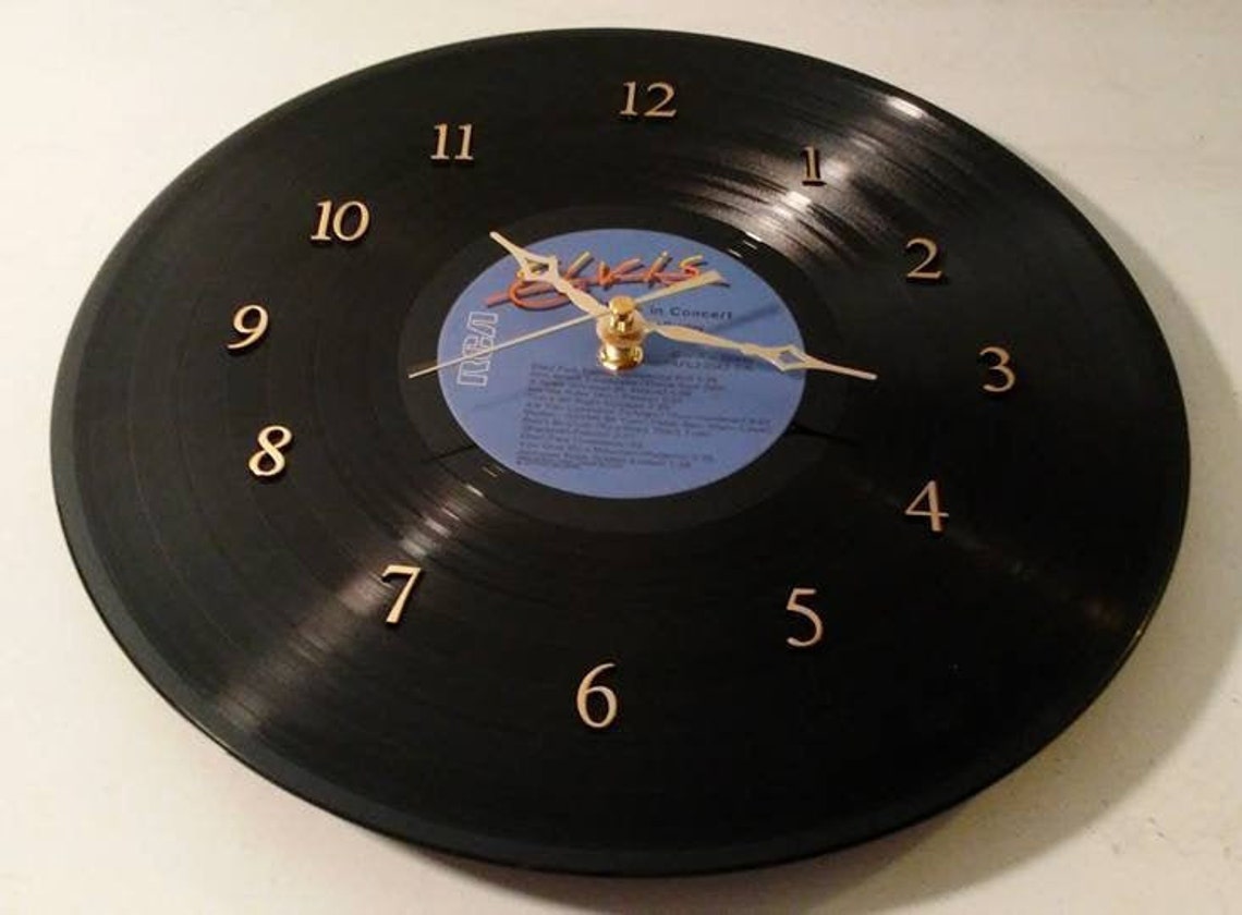 Elvis Presley vinyl record clock hand made from original Elvis Etsy