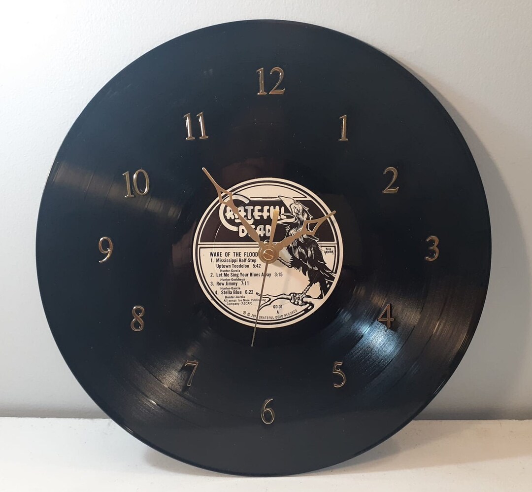 Wake of the Flood Grateful Dead Record Clock Handmade From - Etsy