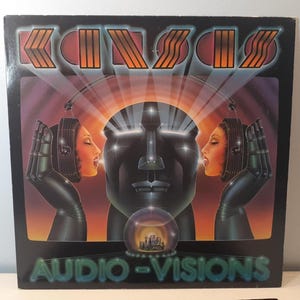 Rare 1980 Gold Promo Kansas Audio Visions Record with Lyric Sleeve