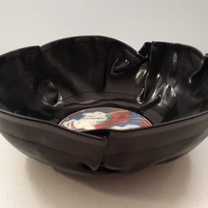 Steve Miller Vinyl Record Bowl handmade from original Steve Miller record fun unique music décor great gift fun for parties and snacks