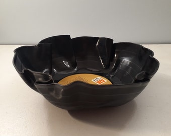 Joe Cocker Vinyl Record Bowl handmade from original Joe Cocker record fun unique music décor great for snacks or popcorn gift