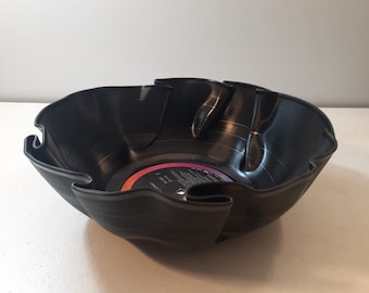 Frank Sinatra Vinyl Record Bowl handmade from original Frank Sinatra record fun unique gift for any music lover use for snacks or décor gift